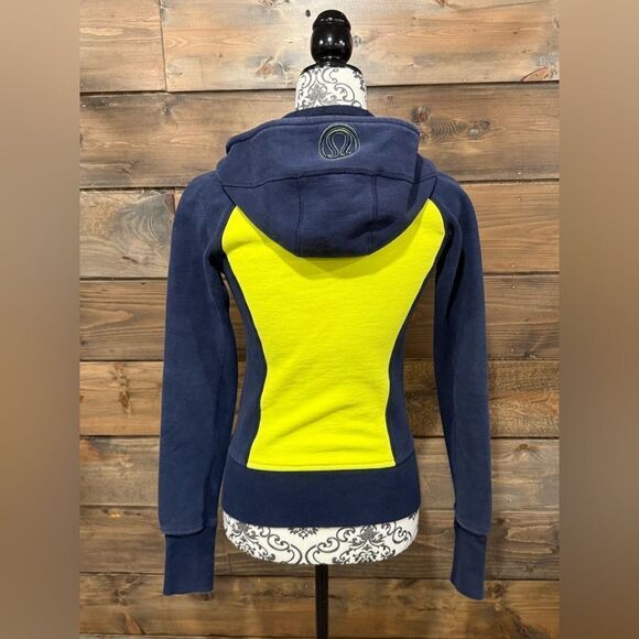 COPY - Lululemon Neon Yellow and Navy Hoodie - Picture 3 of 6